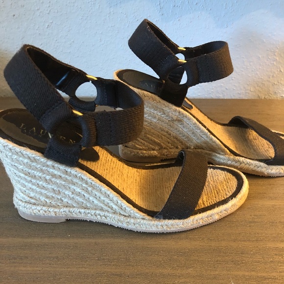 Ralph Lauren strappy wedge sandals - Picture 2 of 4